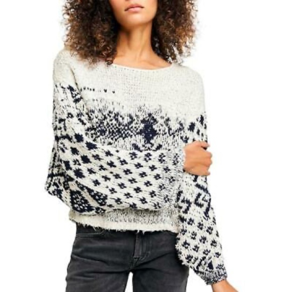 NWOT Free People MIDNIGHT BEACH PULLOVER